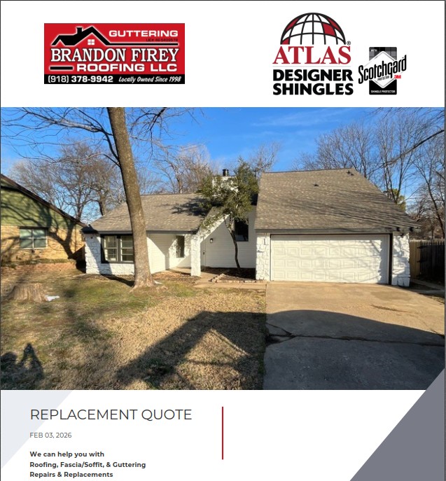 Sample Replacement Quote from Brandon Firey Roofing
